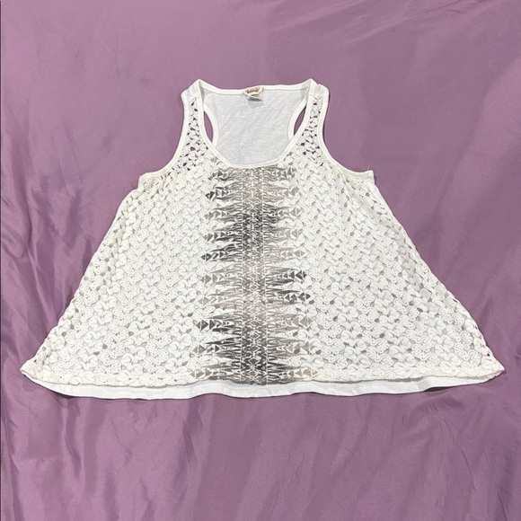 Ten Sixty Sherman Tops - Ten Sixty Sherman Ivory and Charcoal Tank Top